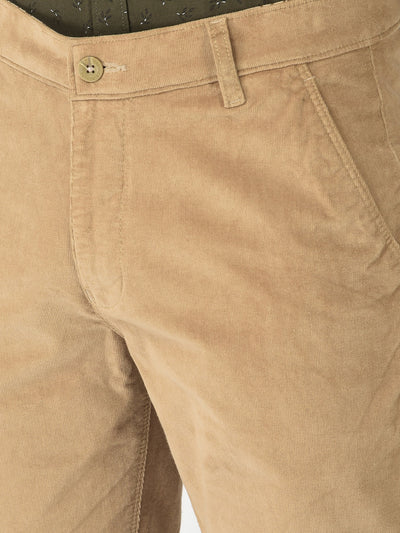  Light Khaki Trousers in Corduroy 