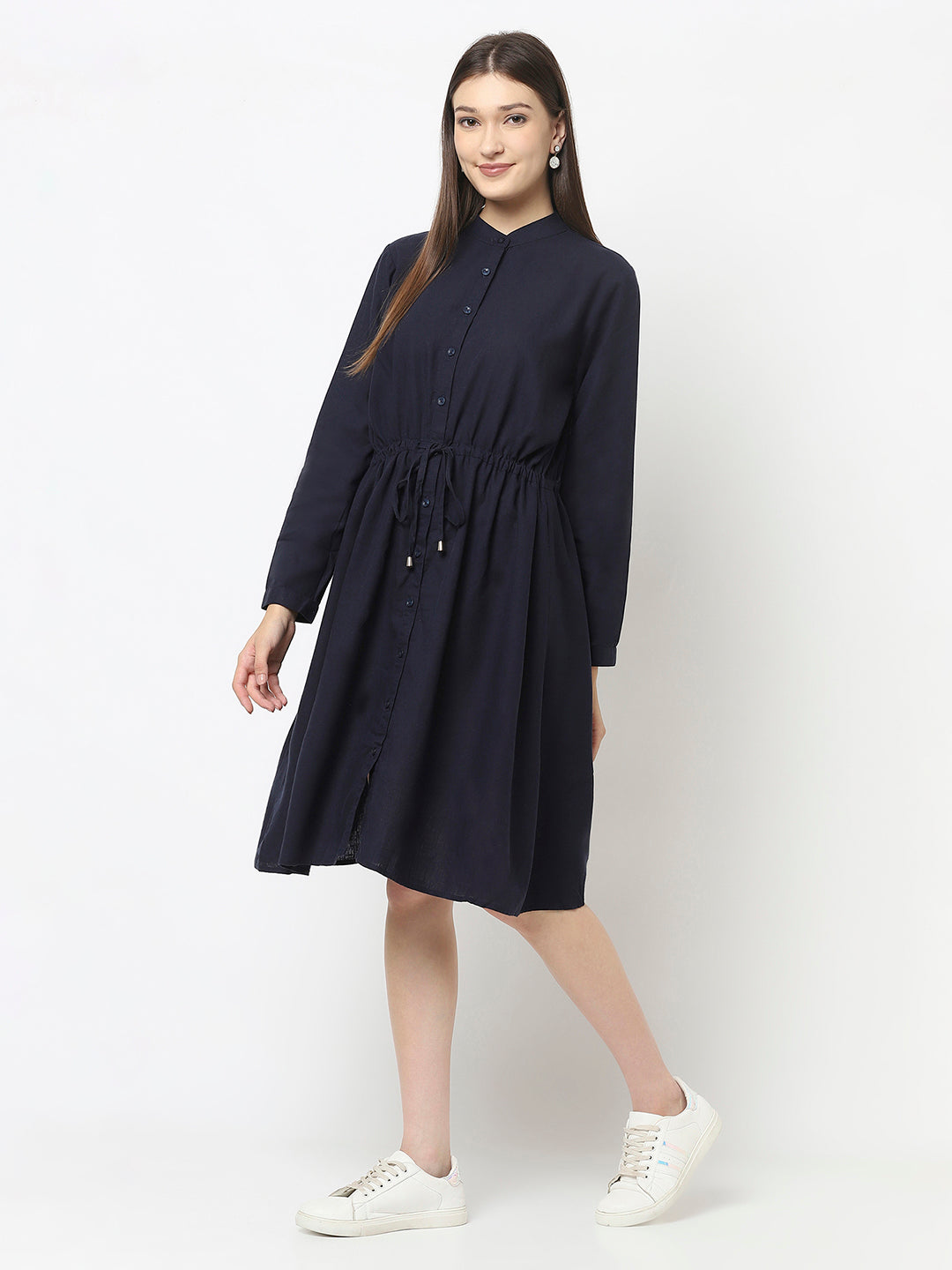 Navy Blue Empire Dress 