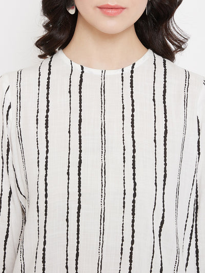 White Striped Top - Women Tops