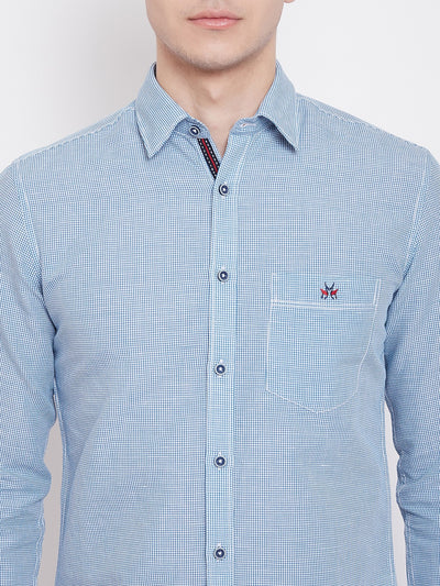 Checked Slim Fit Cotton Shirt - Men Shirts