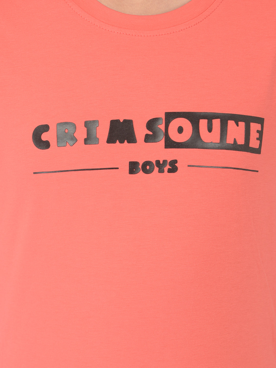 Pink Printed Round Neck T-shirt - Boys T-Shirts