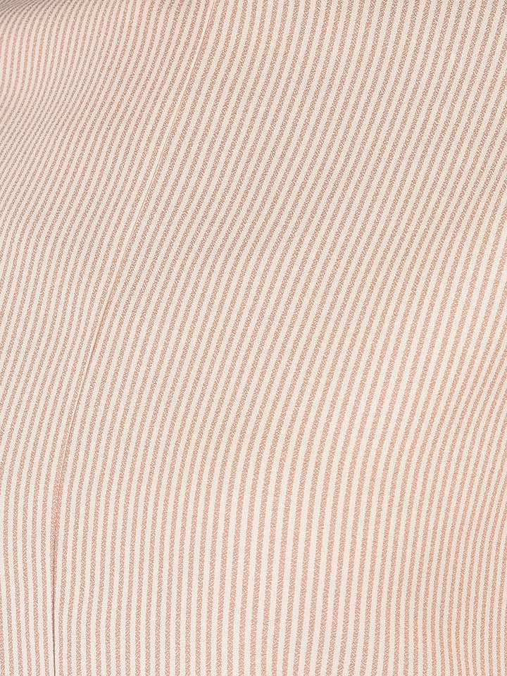 Beige Striped Co-Ord Set - Women Co-ord Sets