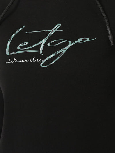  Black Typographic Sweatshirt