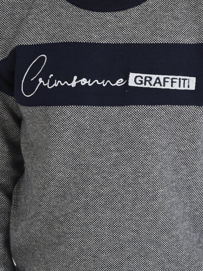 Colour-Blocked Sweater with Logo Detail 