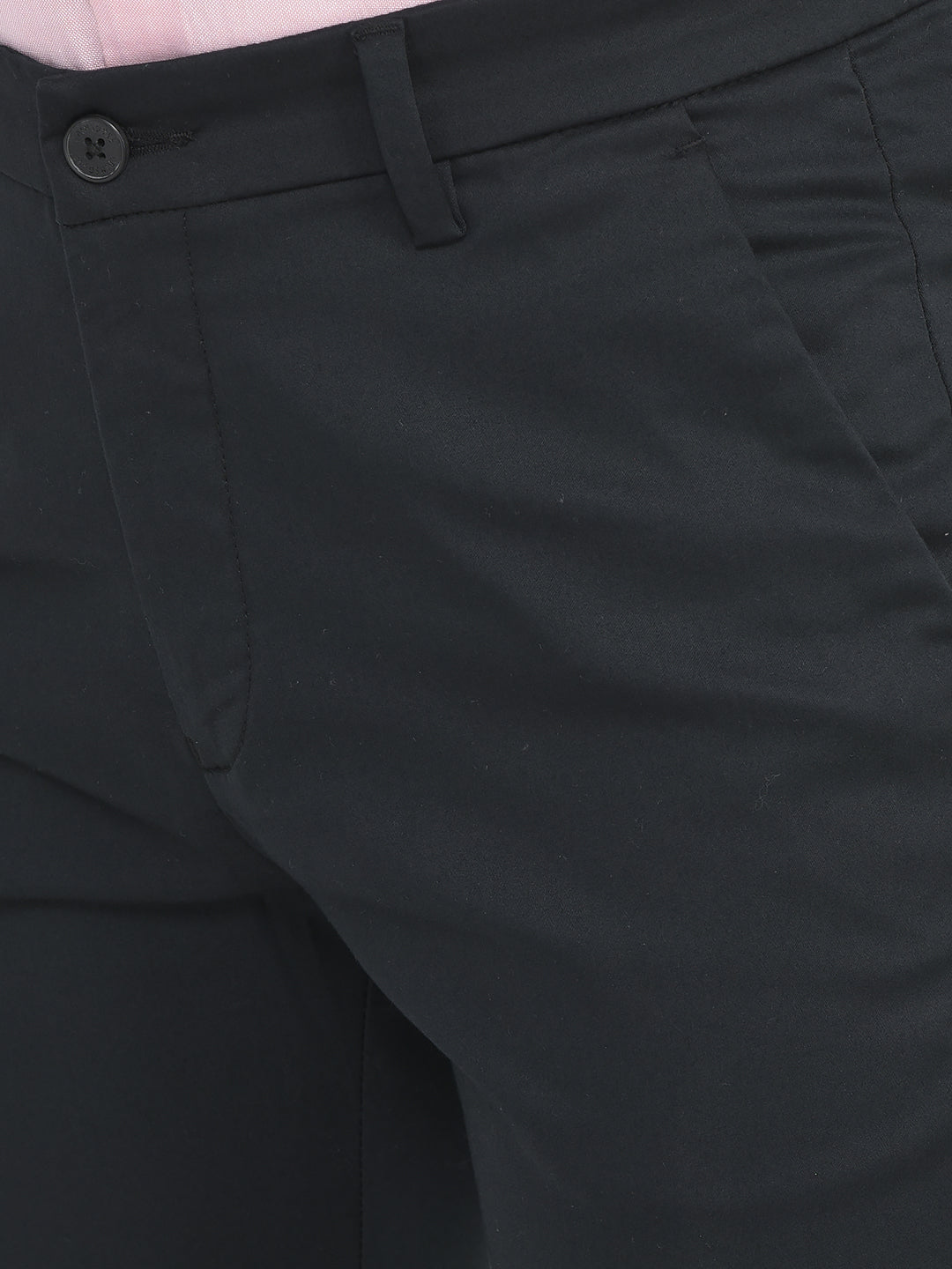   Black Regular Rise Trousers