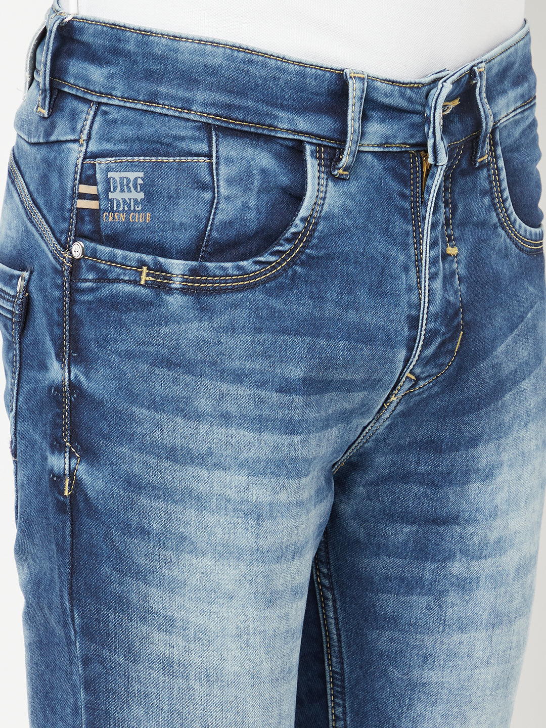 Blue Heavy Fade Jeans - Men Jeans