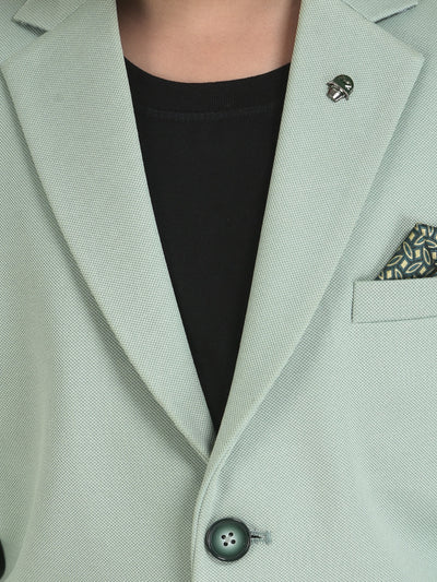 Light Green Blazer with 3 Pocket Styling