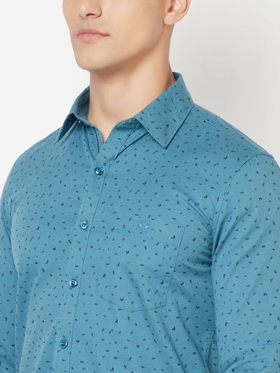 Blue Floral Shirt - Men Shirts