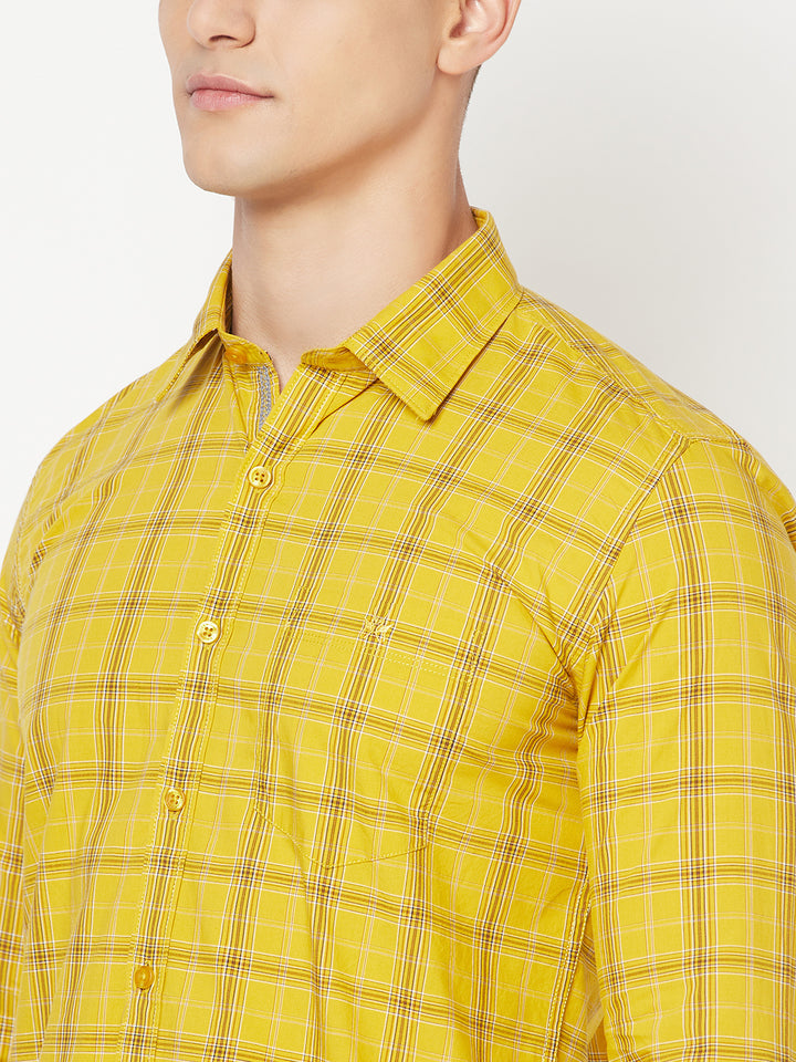 Mustard Shepherd Checked Shirt - Men Shirts