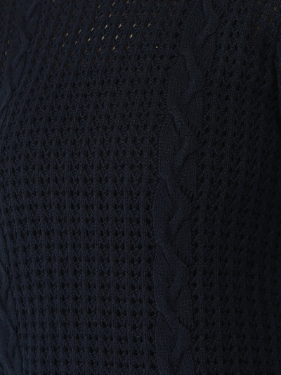  Navy Blue Embroidered Sweater 