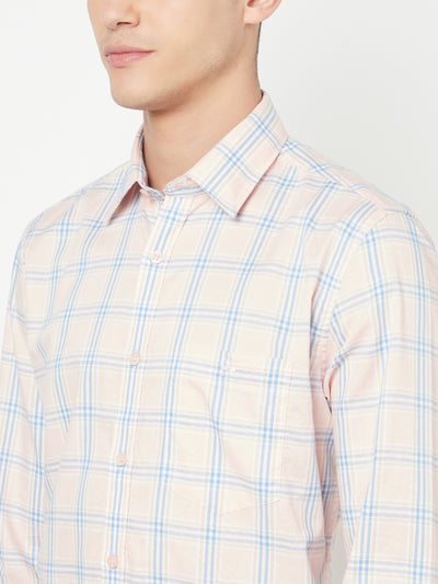 Pink Checked Shirt - Men Shirts