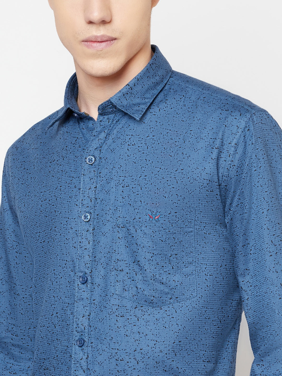 Blue Printed Shirt - Men Shirts