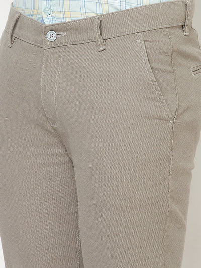 Grey Printed Trousers - Men Trousers