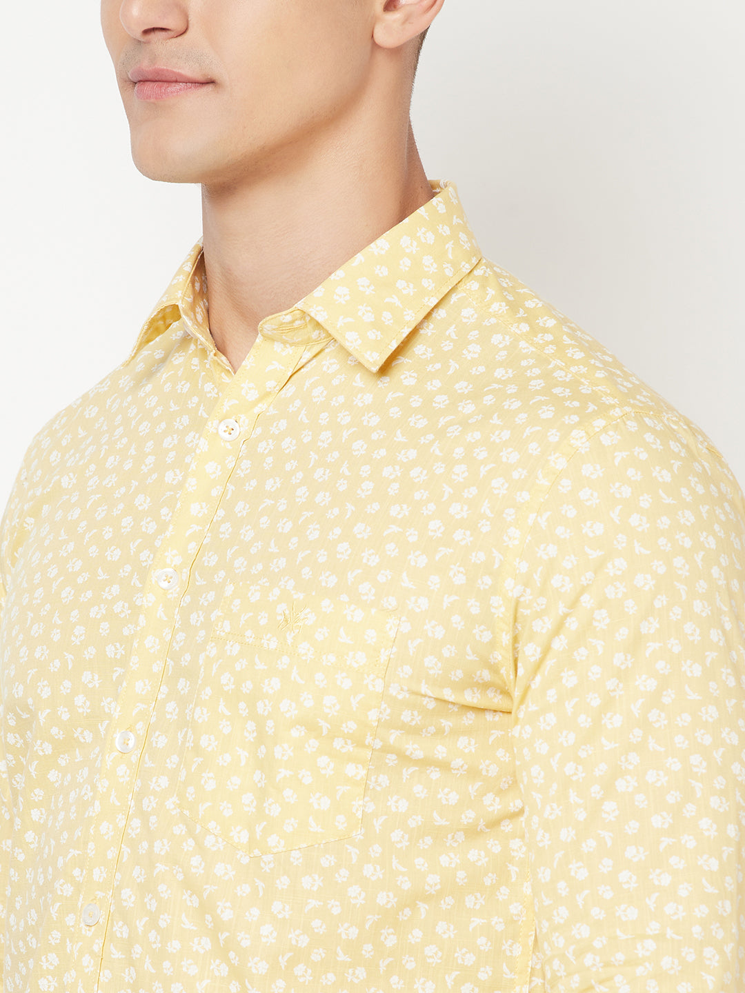 Yellow Floral Shirt - Men Shirts