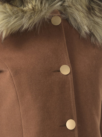 Tan Fur-Neck Coat