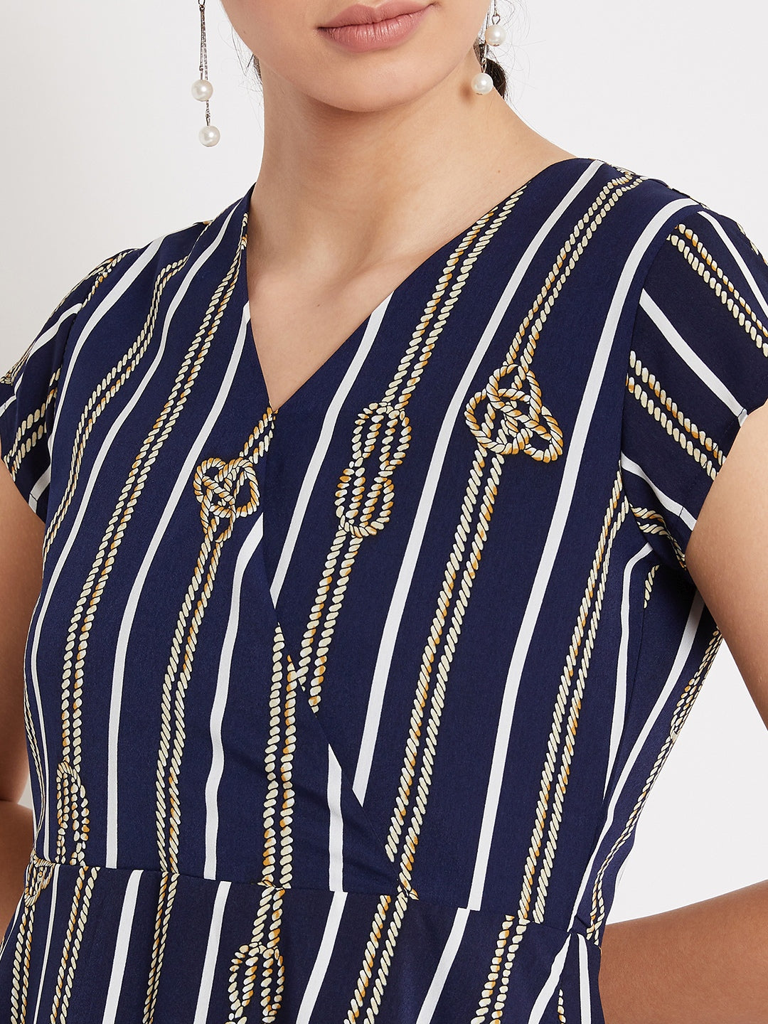 Navy Blue Asymmetric Dress - Women Dresses