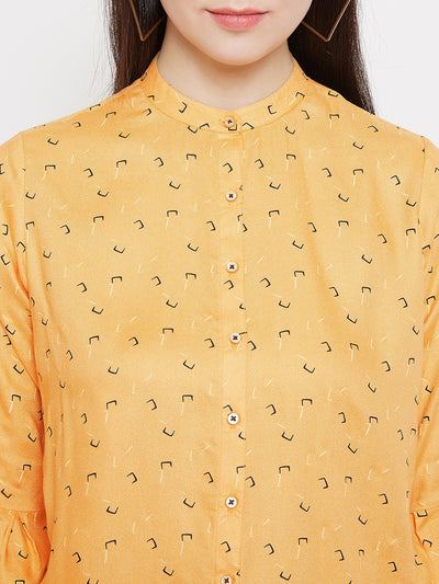 Bell Sleeves Printed Shirt - Women Shirts