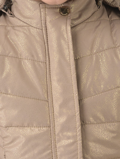  Beige Jacket with Shimmer Effect 