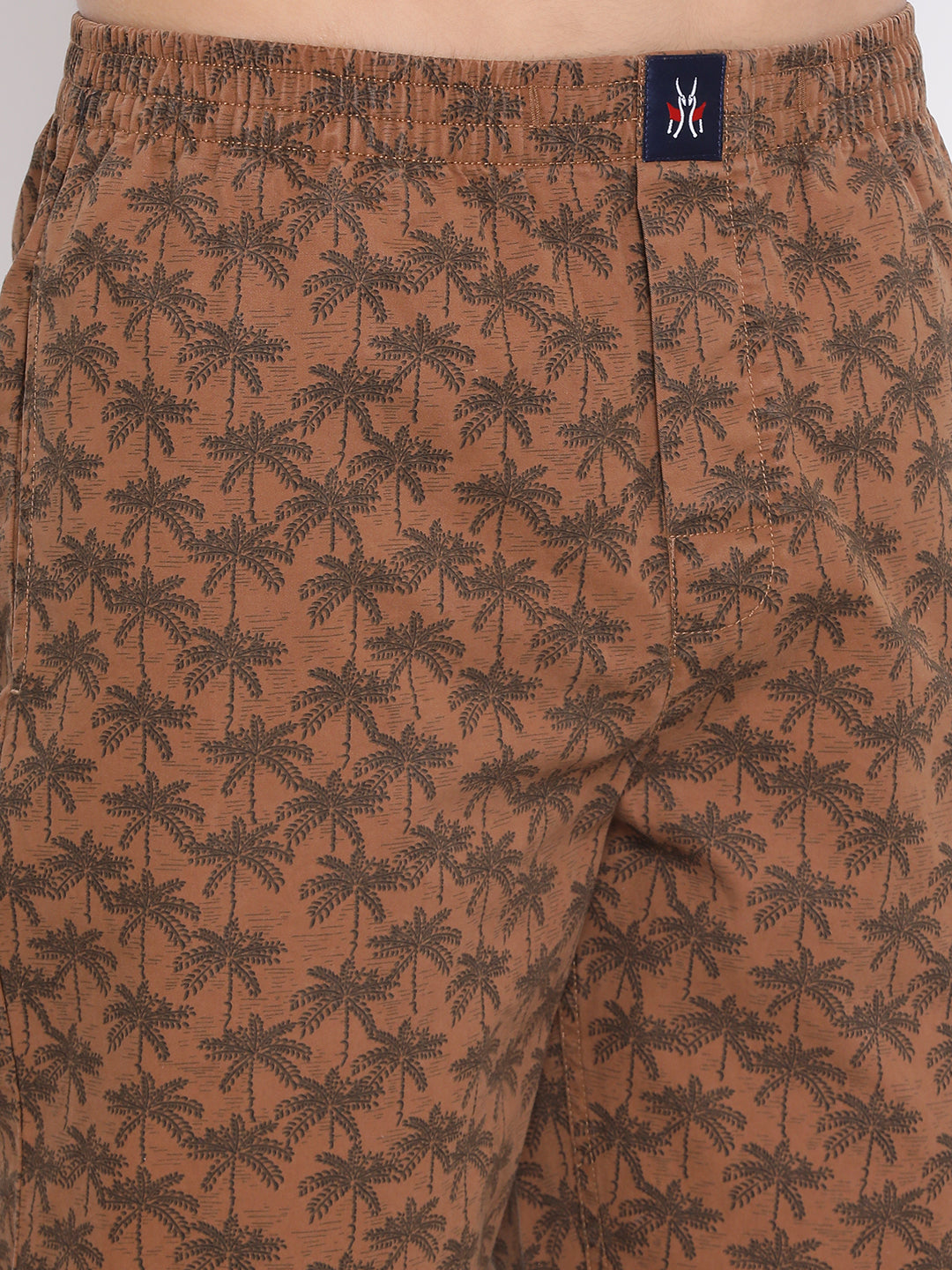 Brown Printed Slim Fit Lounge Pants - Men Lounge Pants