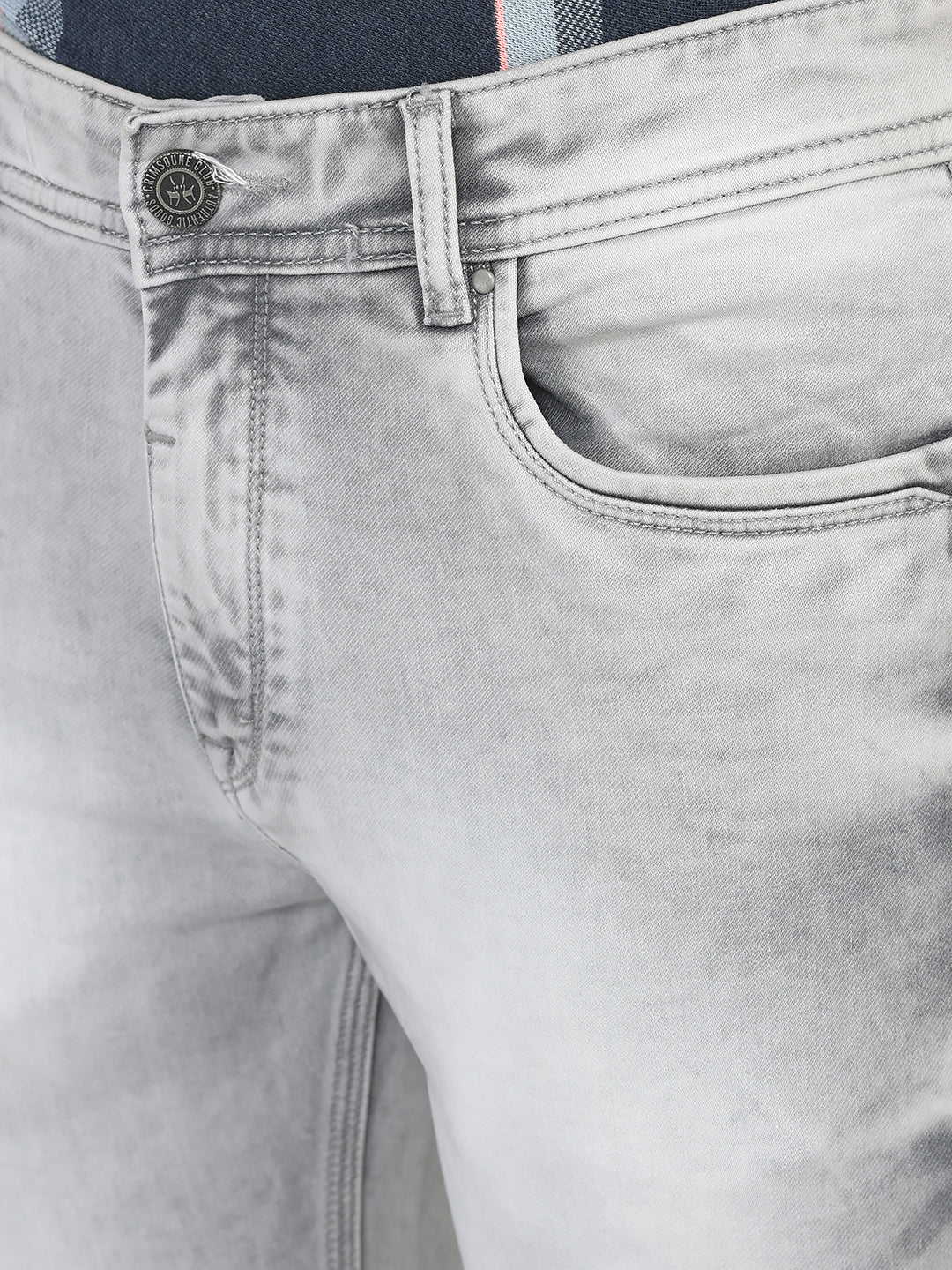 Slim-Fitting Light Grey Jeans