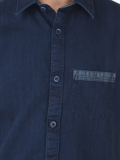 Navy Blue Denim Shirt - Boys Shirts