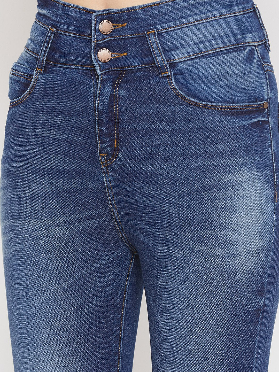 Denim Superskinny Double Button - Women Jeans