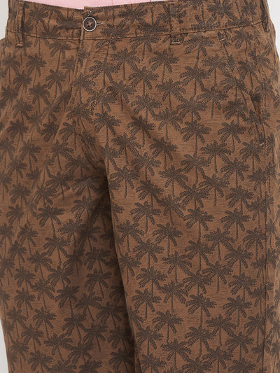 Brown Printed shorts - Men Shorts