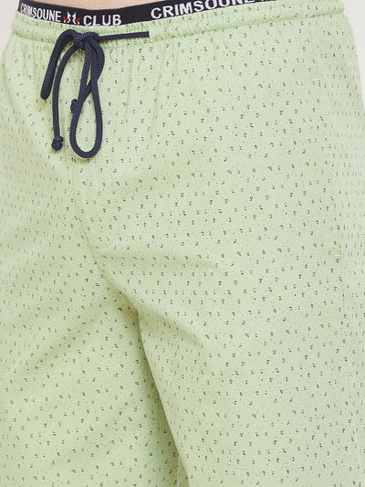 Green Printed Lounge Pants - Men Lounge Pants