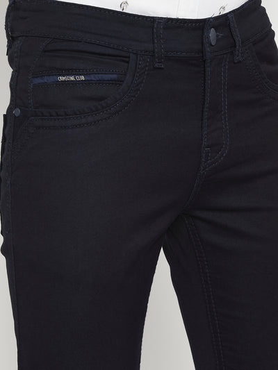 Navy Blue Slim Fit Jeans - Men Jeans