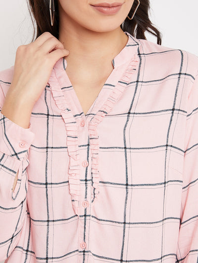 Checked Full Sleeves Casual Shirt - Women Shirts