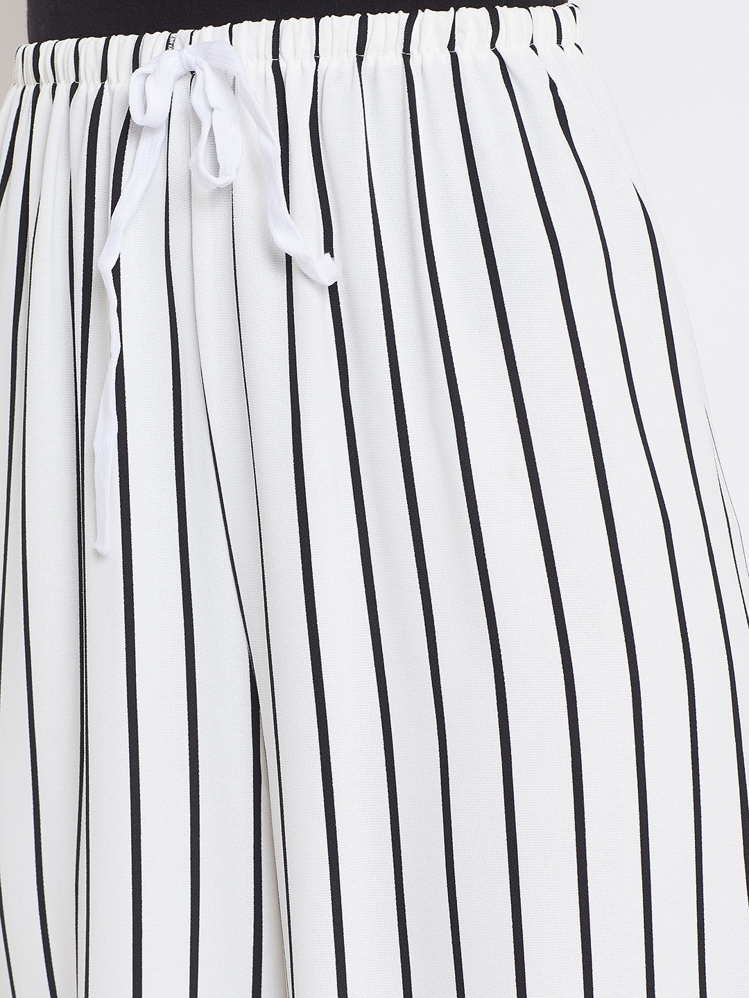 Striped Flared Parallel Trousers - Women Trousers
