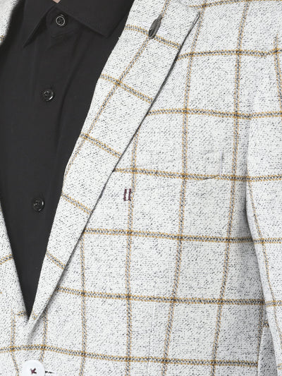  Grey Graph-Checked Blazer