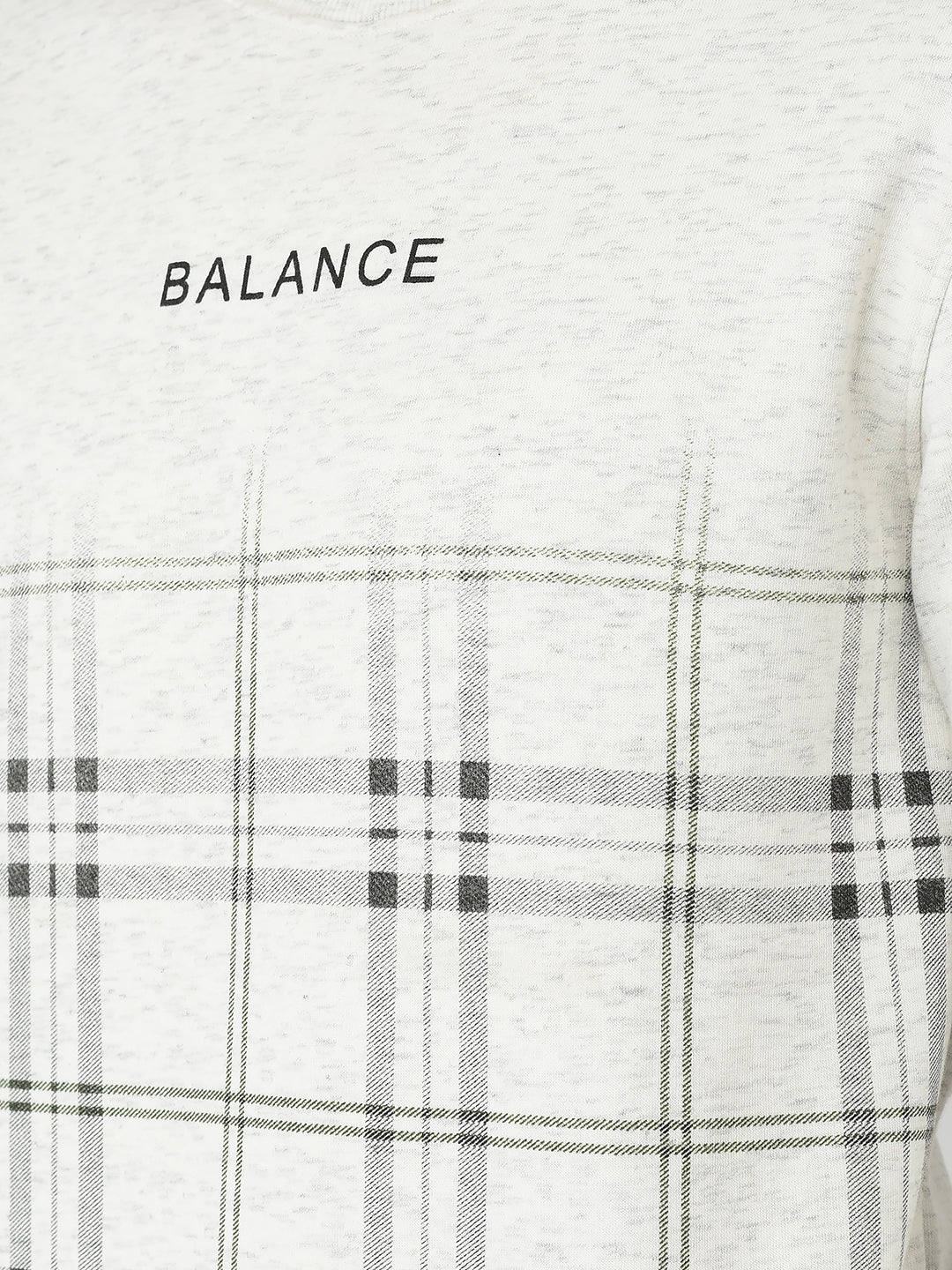  White Balance Checked Sweatshirt