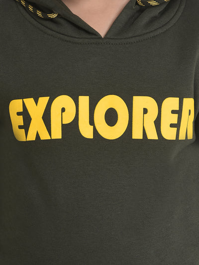 Olive Explorer Sweatshirt-Boys Sweatshirts-Crimsoune Club