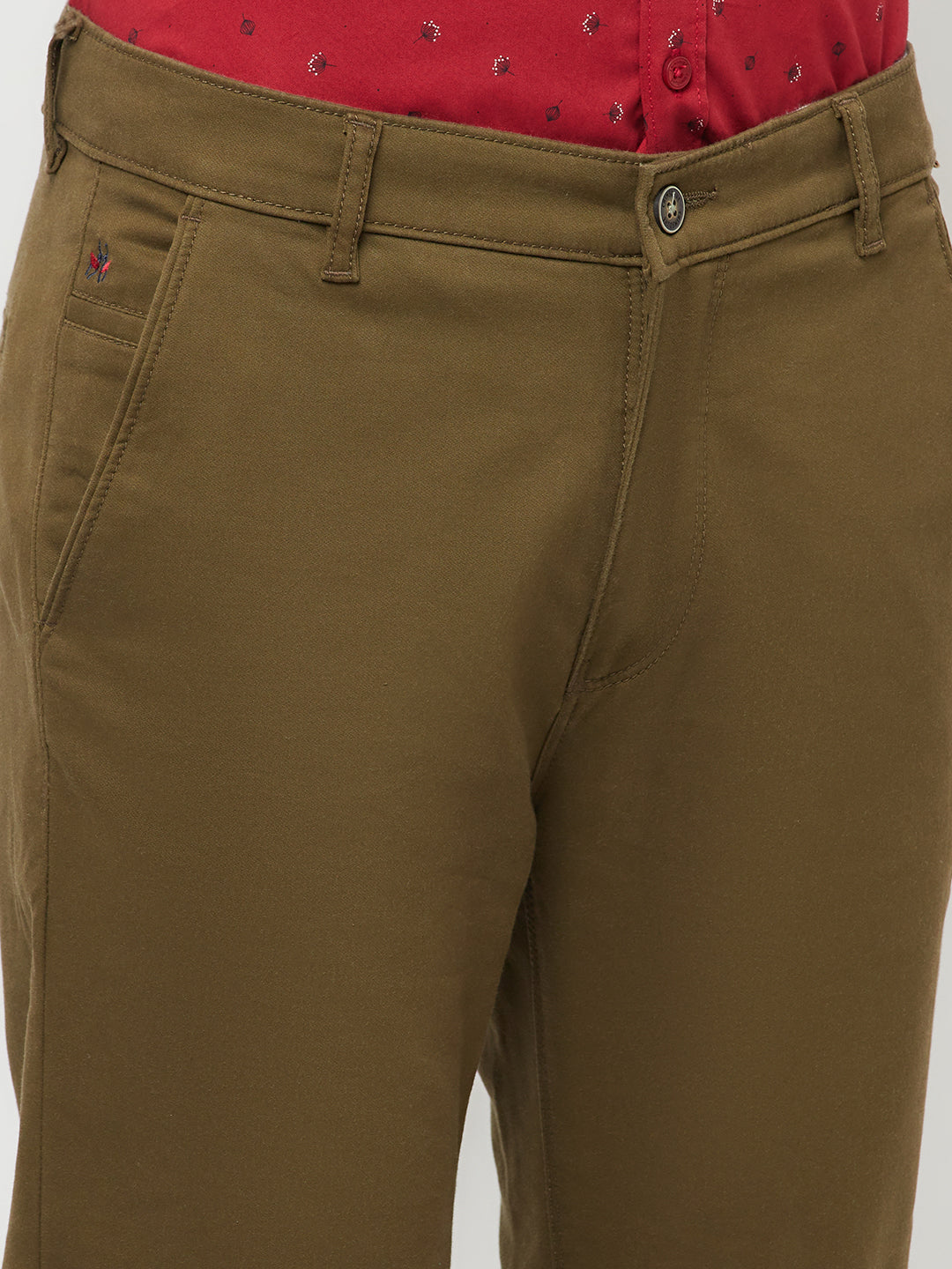 Brown Casual Trousers - Men Trousers