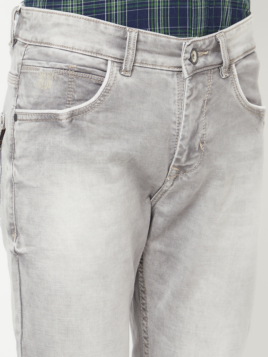 Grey Light Fade Jeans - Men Jeans