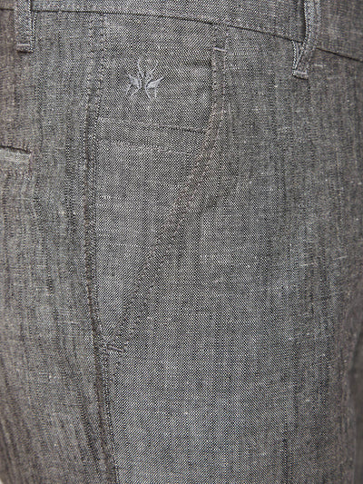 Grey Slim Fit Trousers - Men Trousers