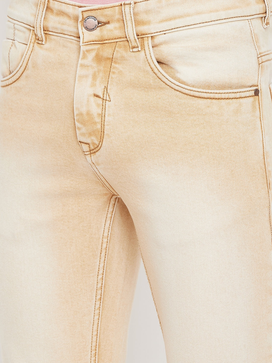 Beige Denim Stonewash - Men Jeans