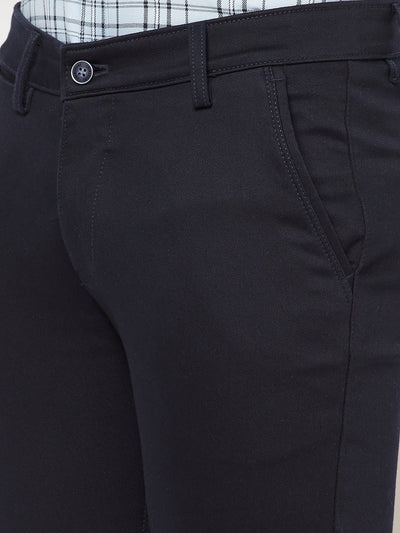 Navy Blue Trousers - Men Trousers