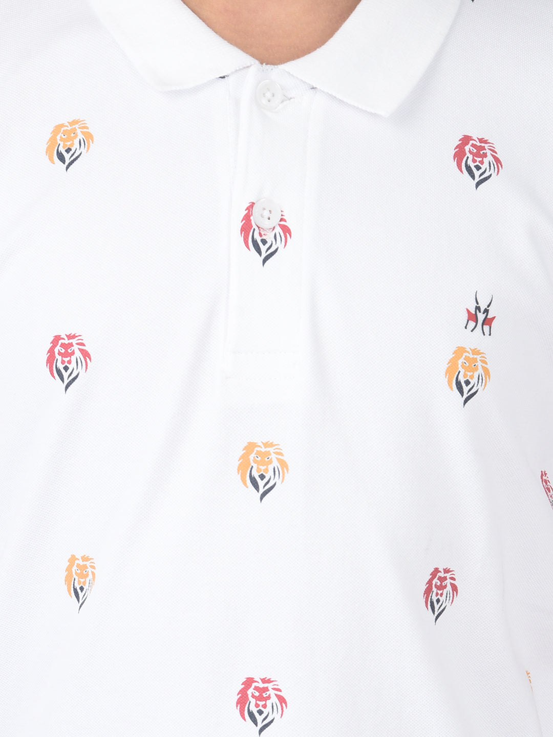 White Printed Polo T-shirt - Boys T-Shirts