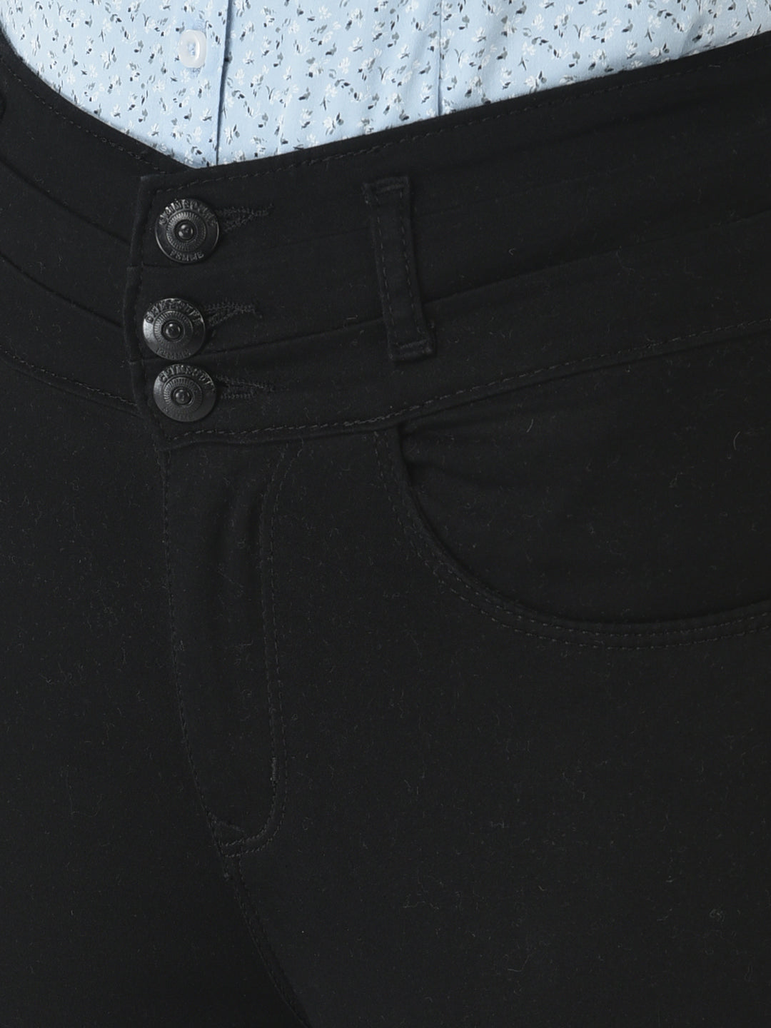  Black Slim-Fit Midi Jeans