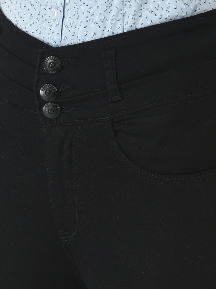  Black Slim-Fit Midi Jeans