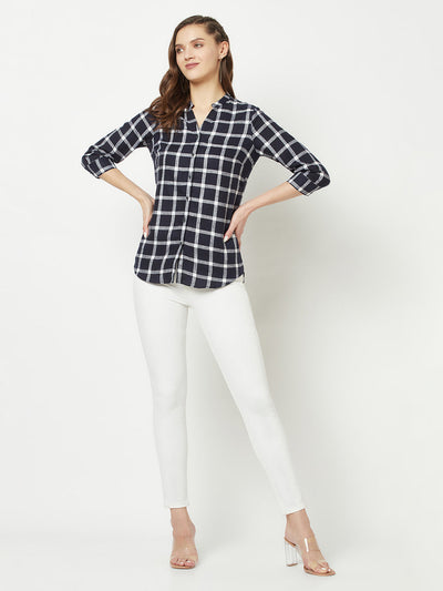  Multi-Colour Longline Checked Shirt 