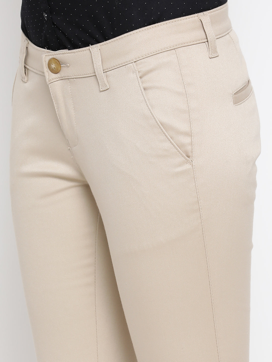 Beige Trousers - Women Trousers