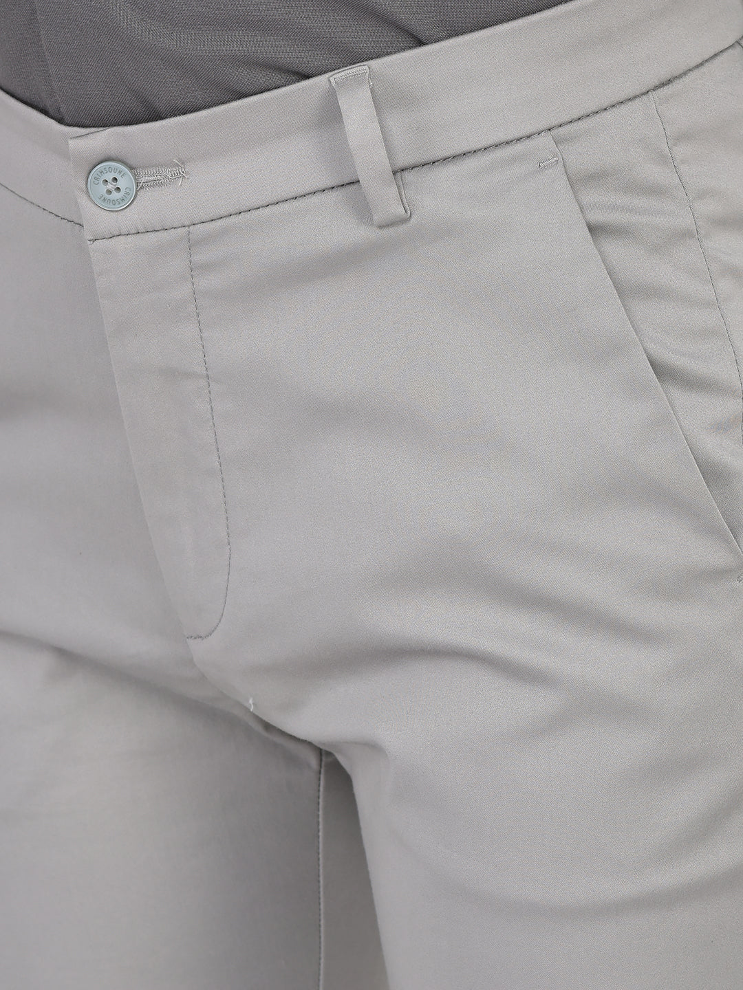   Grey Regular Rise Trousers