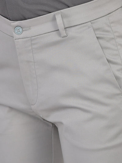   Grey Regular Rise Trousers