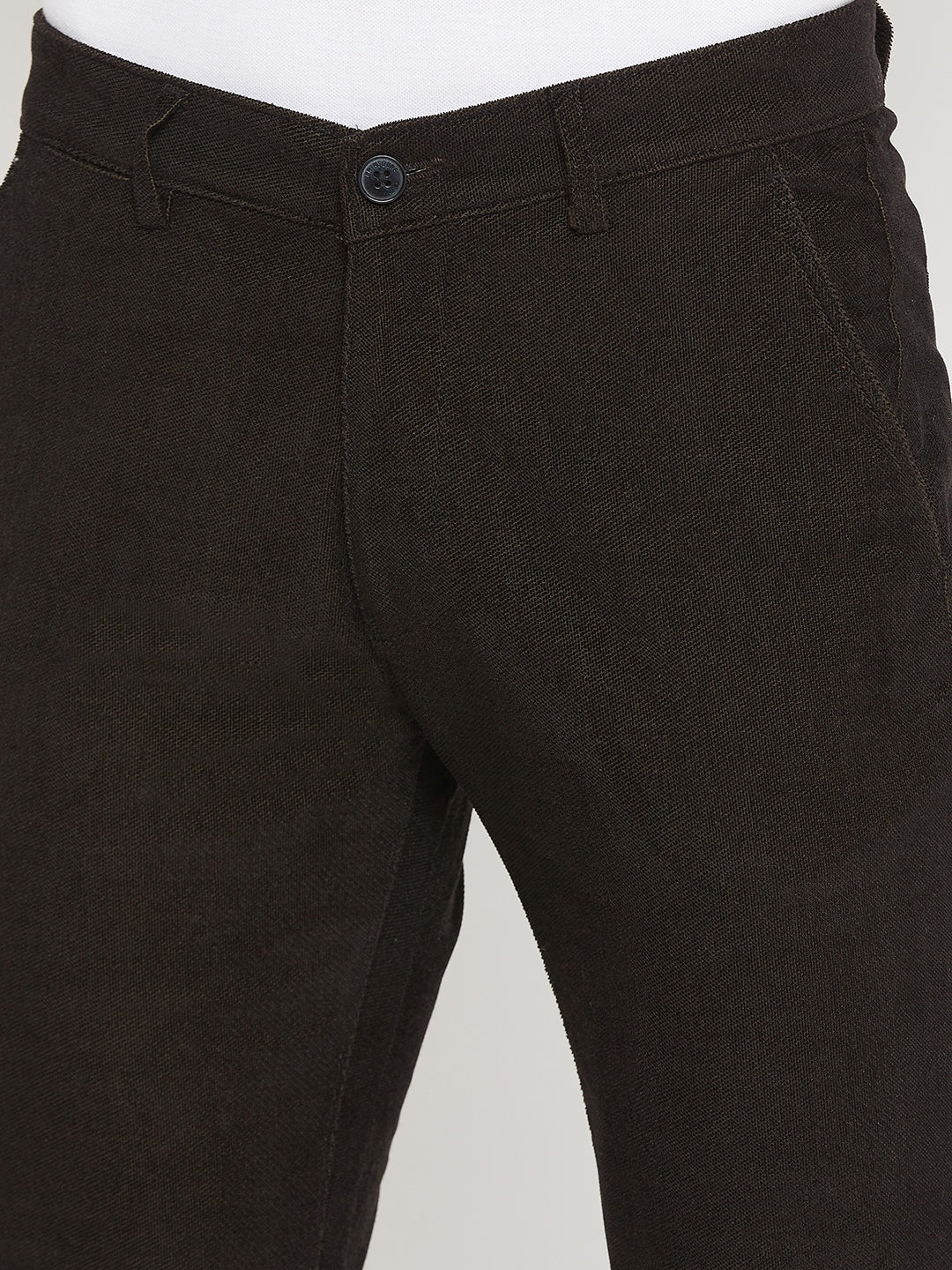 Black Slim Fit Trousers - Men Trousers