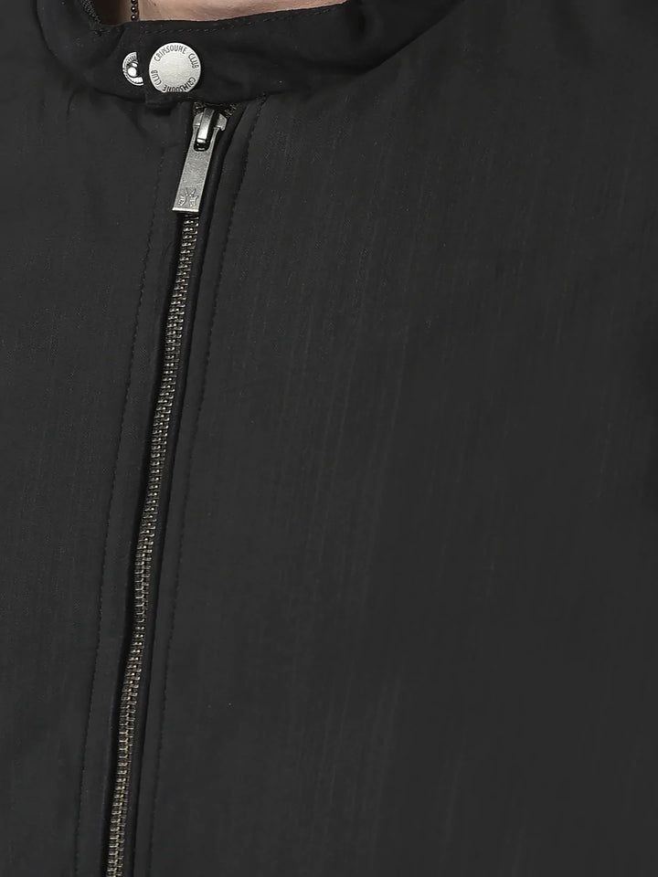  Black Casual Bomber Jacket