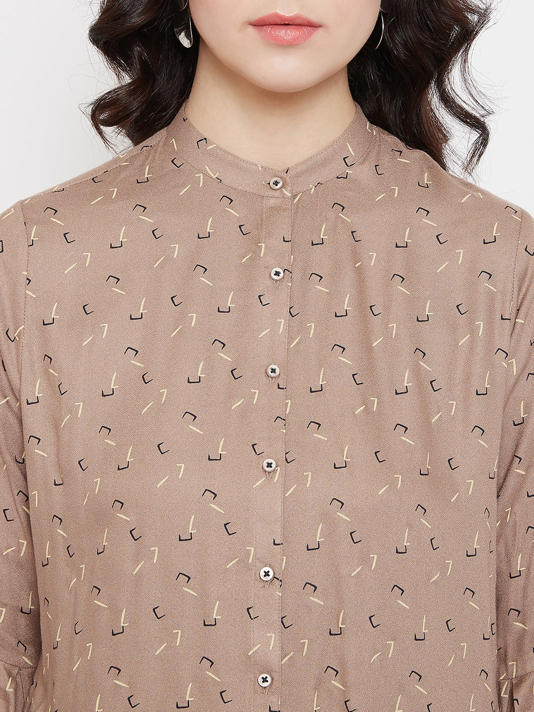 Bell Sleeves Printed Shirt - Women Shirts