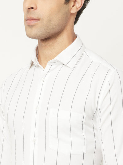   White Shirt in Stripes 
